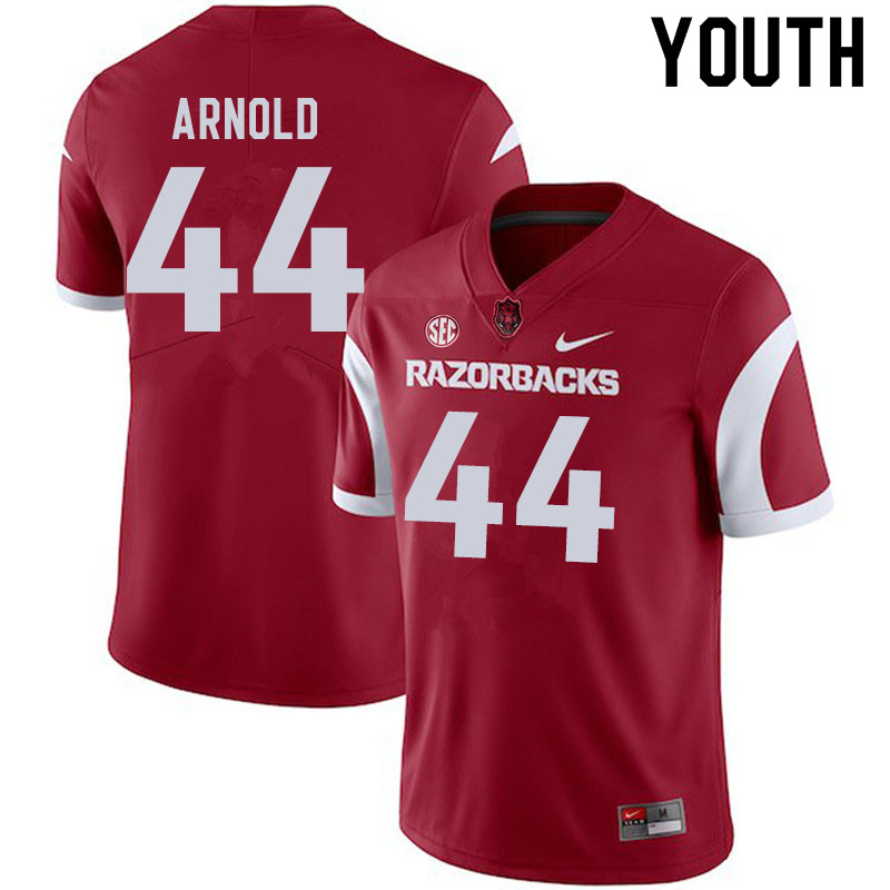Youth #44 Jermarcus Arnold Arkansas Razorbacks College Football Jerseys Sale-Cardinal
